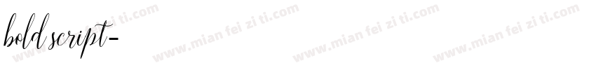 bold script字体转换
